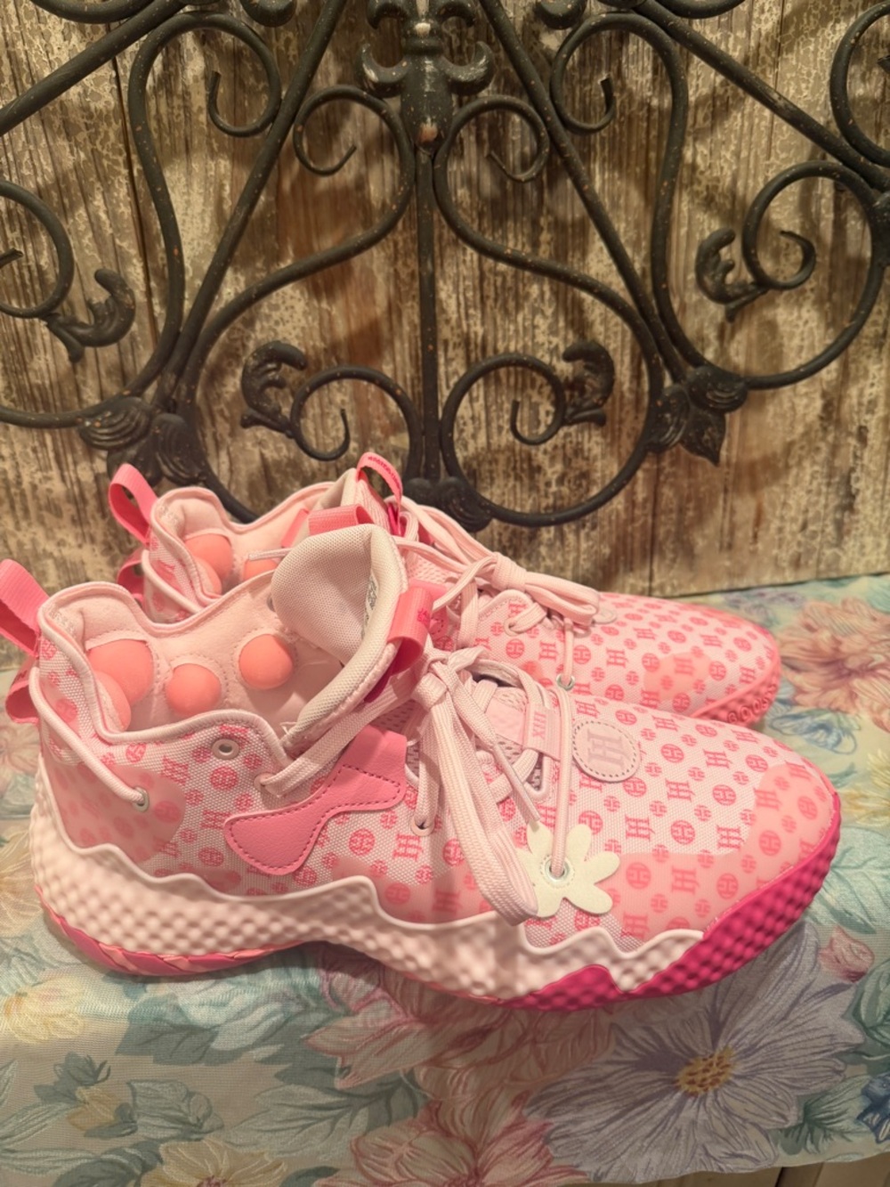 Adidas Mens Harden Vol. 6 J Clear Pink Monogram Shoes Size 11 rare new women 12